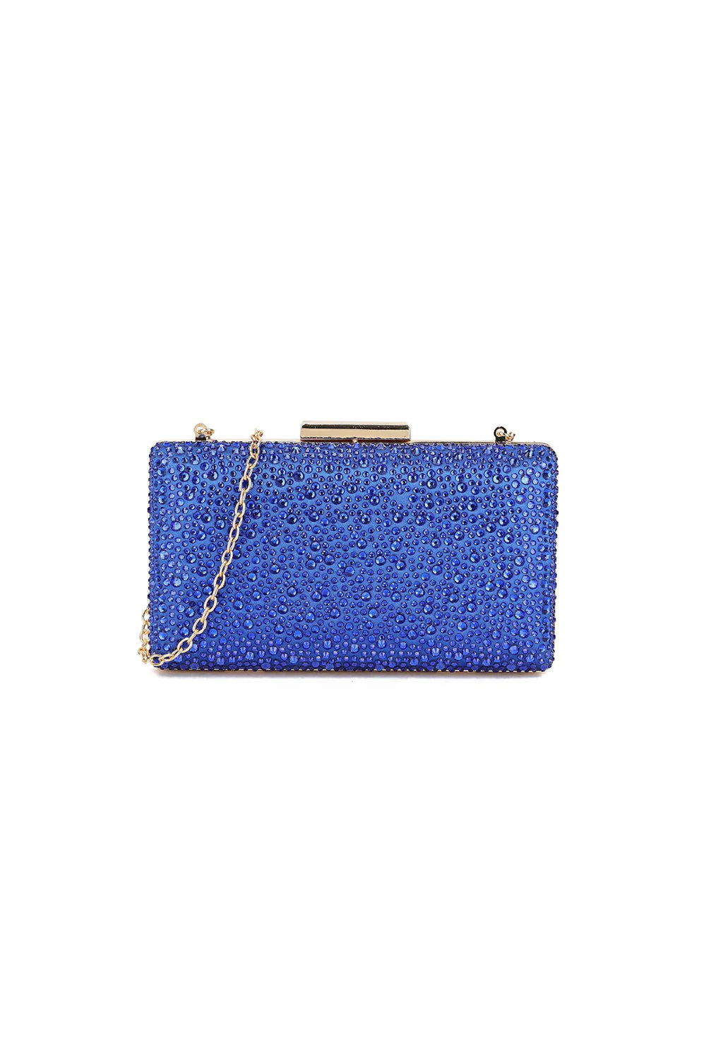 Royal Blue Glitter Evening Clutch Bag-0