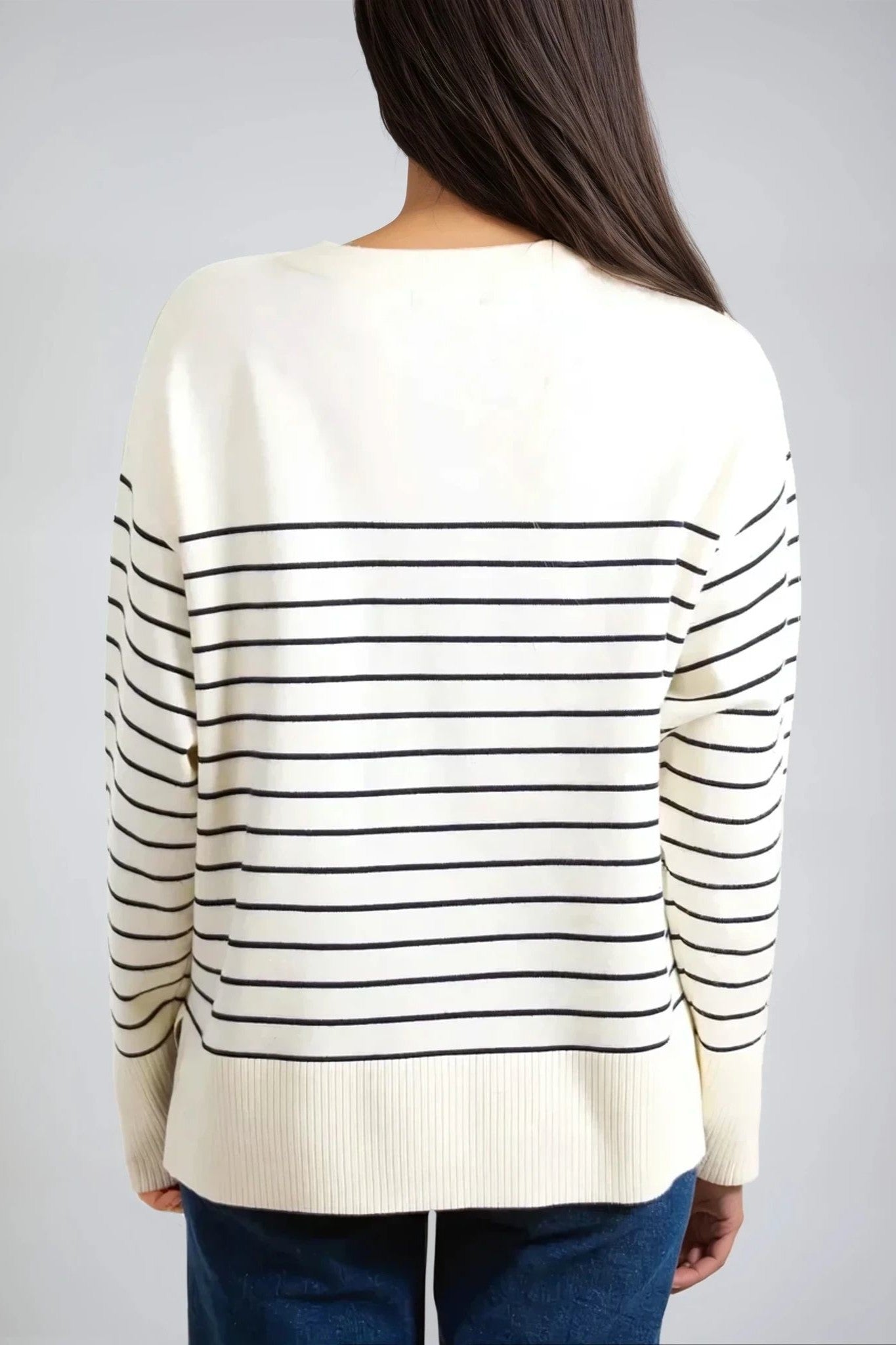 Ivory 'Amour' Stripe Jumper-2