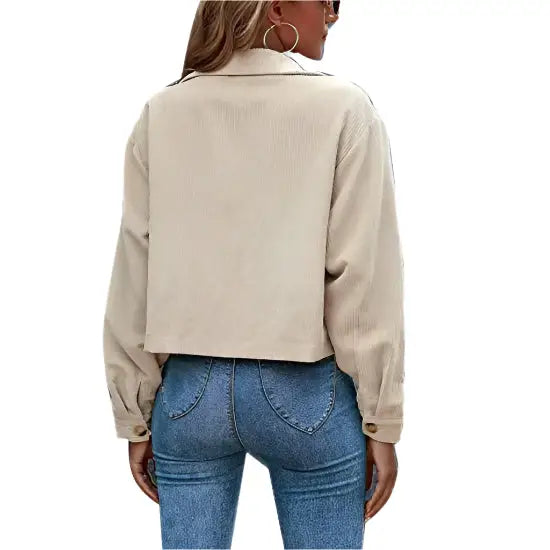 Women’s Apricot Corduroy Jacket-1